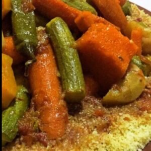 Couscous poulet avec légumes, Tefaya et Iben